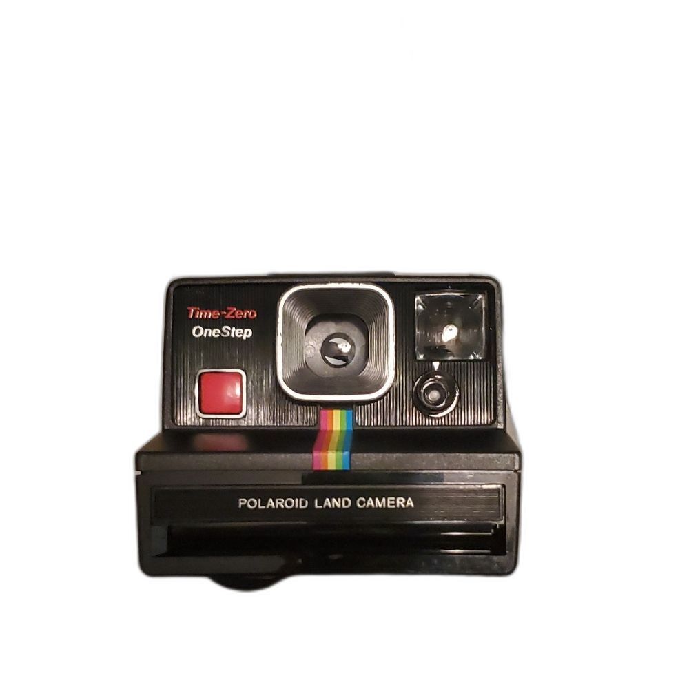 Polaroid Time-Zero OneStep Camera - Black with Rainbow Accent